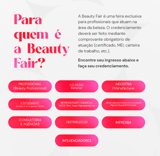 Como conseguir o credenciamento para a Beauty Fair?